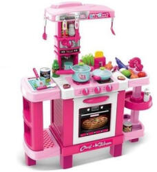  Kids Cook játékkonyha fénnyel és hanggal - 39 db-os szett, rózsaszín - kvikki