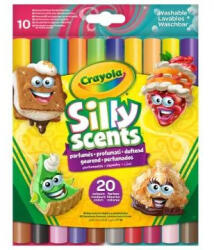 Crayola Silly Scents: Kétoldalú, tompahegyű filctoll készlet - 10 db-os (71662083441)