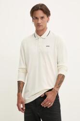 HUGO BOSS pamut hosszúujjú bézs, sima, 50525864 - bézs XL