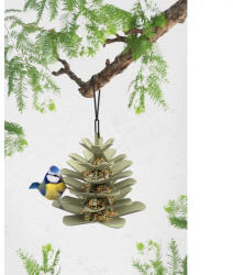 SingingFriend JESSE 98%-ban újrahasznosított madáretető, szürke, magokhoz, újrahasznosított rPET kötéllel (Z100)