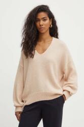 BOSS Orange gyapjú pulóver - narancssárga M