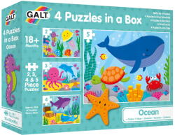 Galt Set 4 Puzzle-uri - Oceanul Vesel (2, 3, 4, 5 Piese) - Galt (1005452) Puzzle