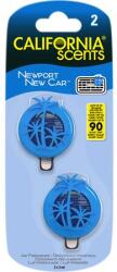California Scents Autóillatosító, mini diffúzer, 2*3 ml, CALIFORNIA SCENTS Newport New Car (AICSM10) - iroda24