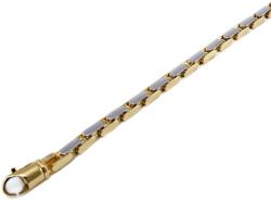 Ékszershop Bicolor barakka jellegű arany karlánc (LM-4) - ekszershop - 652 460 Ft