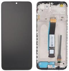 Xiaomi Redmi 10C/Poco C40 LCD kijelző érintőplexivel és előlapkerettel, fekete (GYÁRI)