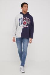 Tommy Hilfiger pamut melegítőfelső sötétkék, férfi, melange - sötétkék M