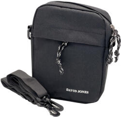  Borseta Mica David Jones din material textil, Negru, Curea de Umar, 16x20x3, 5 cm
