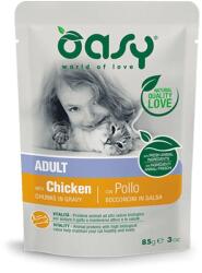 Oasy Oasy Cat Alutasak Chunks in Gravy Adult Csirke 6x85g