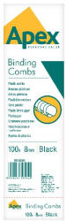  Iratspirál műanyag 8mm 21-40 lap fekete 100/dob (6200301) - papir-bolt