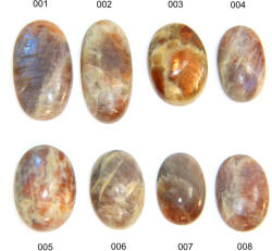  Cabochon Piatra Soarelui cu Piatra Lunii Naturala - Picatura - Oval - 23-41 x 13-23 x 5-12 mm - 1 Buc