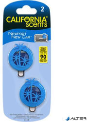 California Scents Autóillatosító, mini diffúzer, 2*3 ml, CALIFORNIA SCENTS "Newport New Car (UCSM10) - alter