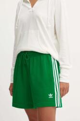 adidas Originals rövidnadrág női, zöld, nyomott mintás, magas derekú, IY2157 - zöld S