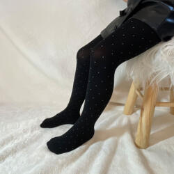 Aura Via Lány pöttyös harisnyanadrág Fekete, 7-9 év 77229