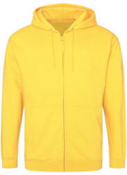 Just Hoods cipzáros kapucnis férfi pulóver AWJH050, Sun Yellow-M (awjh050sye-m)