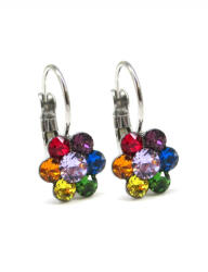 KIS VIRÁG Kis virág fülbevaló - élénk szivárvány (5 éves kortól tinédzser korig) (2021052701)