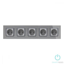 Smarthugo Ötös Sorolt Szürke Üvegkeretes Konnektor (sh5555554)