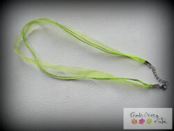  Organza-viaszos kész nyaklánc alap- világos zöld