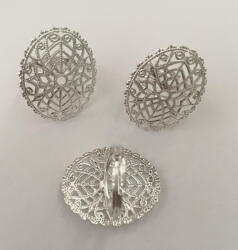  Csipkés nagy fejű gyűrűalap Ni mentes, nem allergizál 3db/cs