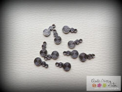  Műanyag, fém hatású medál 10db-csiga