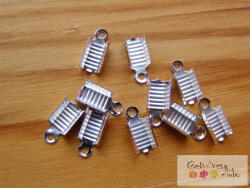  Bőr végzáró 50db/cs - ezüst szín