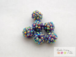  Shamballa strassz gyöngy 5db/cs - lila SHGY25