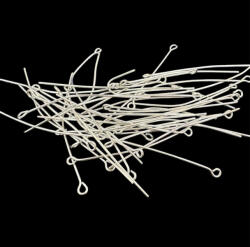  Szemes szerelőpálca 100 db/cs - ezüst szín 35 mm