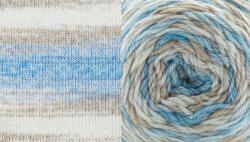  Everyday Batik cake, színátmenetes fonal 140g 74207 Kék-drapp-krém