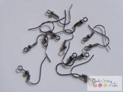  Ni mentes fülbevaló akasztó - fekete 10db/cs