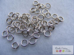  Dupla szerelőkarika 50db/cs - ezüst szín