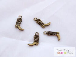  Sárga bronz csizma medál, nikkelmentes