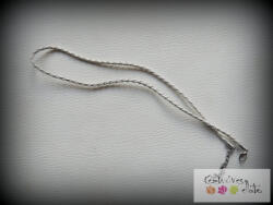  Fonott műbőr nyaklánc alap - fehér