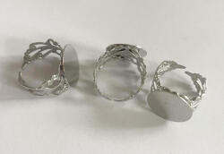  Ragasztható fejű, indás gyűrűalap 15mm-es 3db/cs