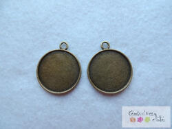  Kerek kaboson alap - sárga bronz 2db/cs kab13 27mm