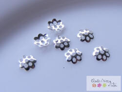  Áttört gyöngykupak 6mm 50db/cs - ezüst szín gyk6ez