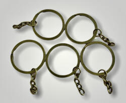  Kulcstartó alap 5db/cs - antik réz 35mm