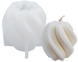  Gyertyaöntő forma, szilikon öntőforma - csavart