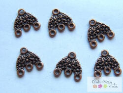  Vörös bronz fülbevaló vagy medál alap 2db/cs fa45