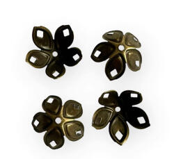 Gyöngykupak, 16x8mm 4db/cs - sárga bronz