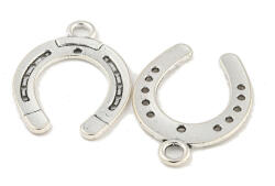  Antik ezüst színű medál - patkó