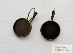  Francia kapcsos tányéros fülbevaló alap Ni mentes 1pár/cs fa29