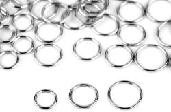  Karika 10mm 50db/cs - ezüst szín, rozsdamentes, forrasztott