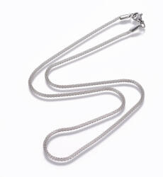  Nemes acél lapos nyaklánc 45 cm