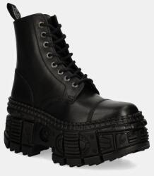 New Rock bőr bakancs CRUST NEGRO + TANK CASCO NEGRO fekete, női, platformos, M-WALL083C-S5 - fekete Női 41