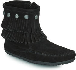 Minnetonka Ghete Femei DOUBLE FRINGE SIDE ZIP BOOT Minnetonka Negru 37