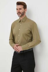 HUGO BOSS ing férfi, galléros, zöld, slim - zöld 41 - answear - 21 990 Ft