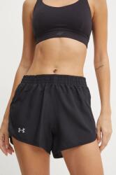 Under Armour rövidnadrág futáshoz Fly By fekete, sima, magas derekú - fekete S