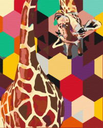 Alkotásutca Zsiráf mozaikban - Számfestő készlet kereten 40x50 - shop - 6 490 Ft