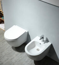 Anahita Construction Vas WC suspendat Rimless cu capac Soft Close, alb, Eternity, Anahita (LX1901)