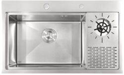 Anahita Chiuveta Bucatarie Moderna, din Inox, Multifunctionala, cu o cuva si spalator pahare, 780x480x220mm, Anahita (S005ST)