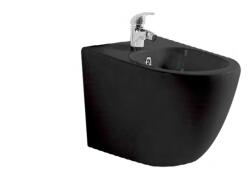 Anahita Bideu suspendat Eternity, negru, din ceramica sanitara, Anahita (BID1016MB)